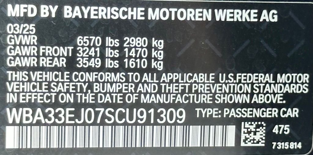 Used 2025 Black BMW 760i xDrive image 45