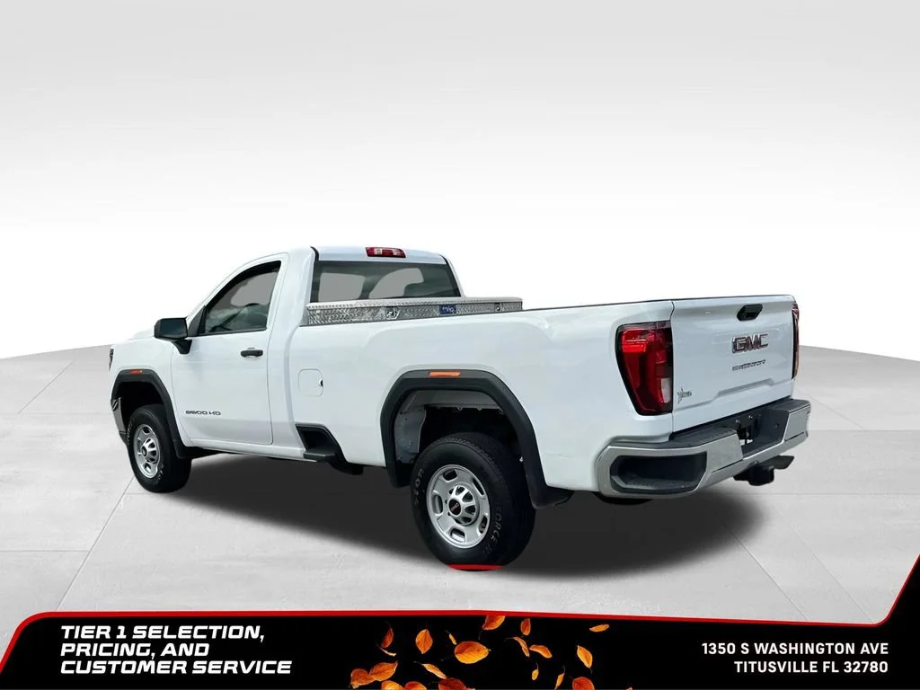 Certified Used 2021 SUMMIT WHITE GMC 2WD Regular Cab Long Bed image 3