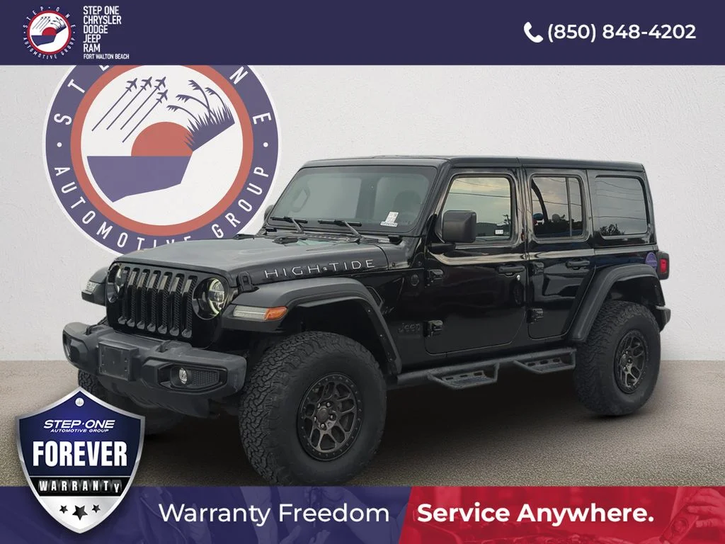 Used 2022 Black Jeep Unlimited High Tide image 2