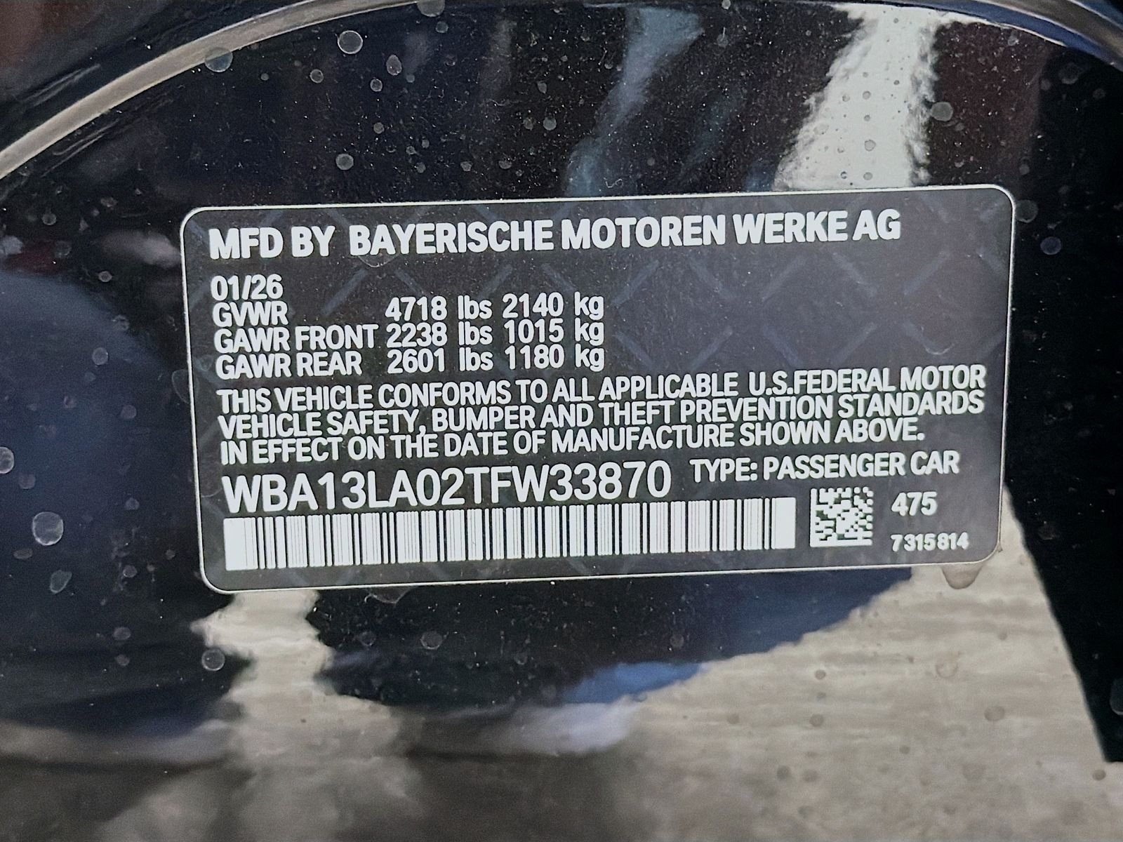 New 2026 Black Sapphire Metallic BMW 330i image 33