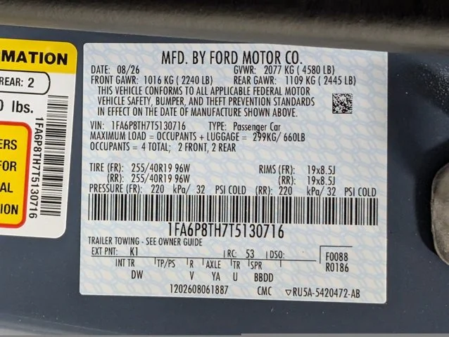 New 2026 Vapor Blue Metallic Ford EcoBoost® Fastback image 45