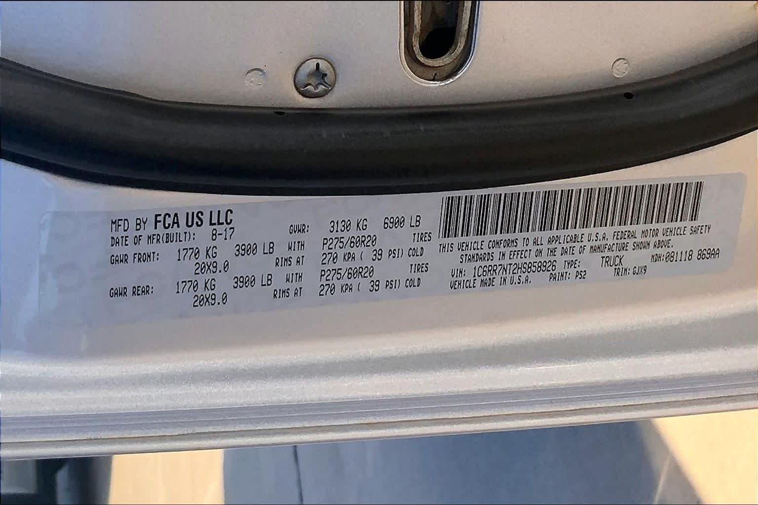 Used 2017 Bright Silver Metallic Clearcoat Ram Laramie image 33