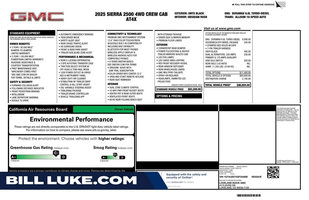 Used 2025 Black GMC AT4X image 1