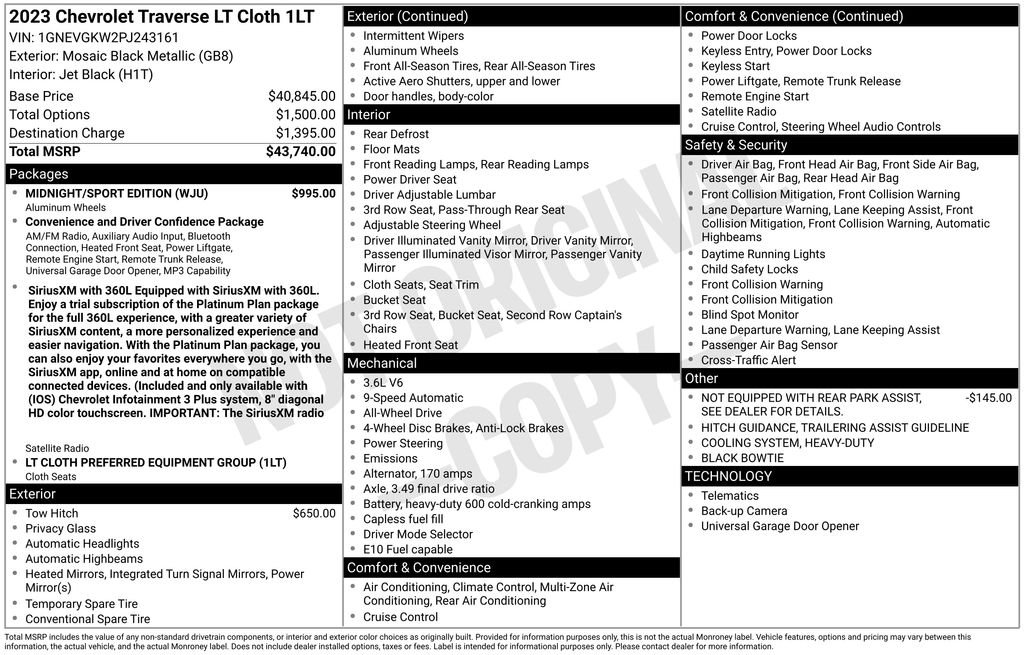 Used 2023 Black Chevrolet LT image 24