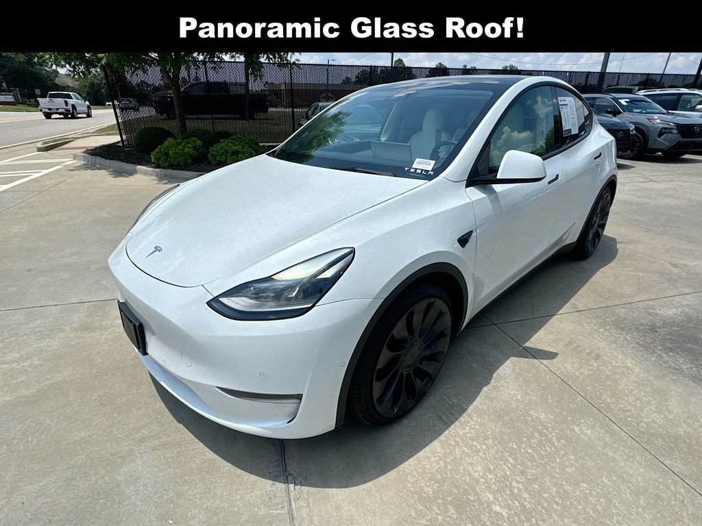 Used 2021 Pearl White Multi-Coat Tesla Performance image 4