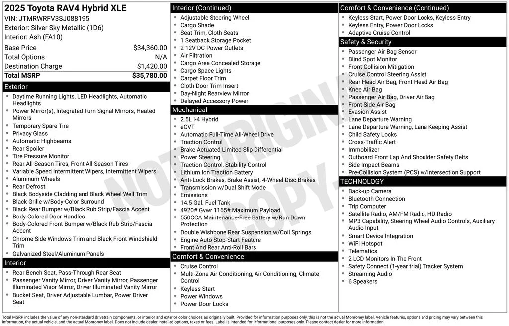 Used 2025 Silver Toyota XLE image 4