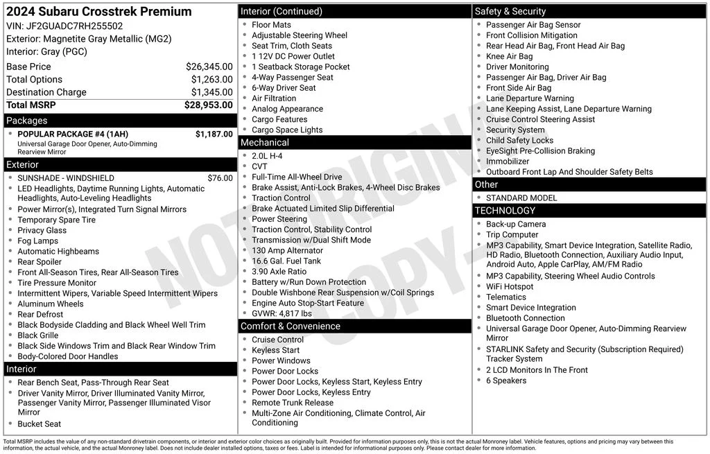 Certified Used 2024 Gray Subaru Premium image 39