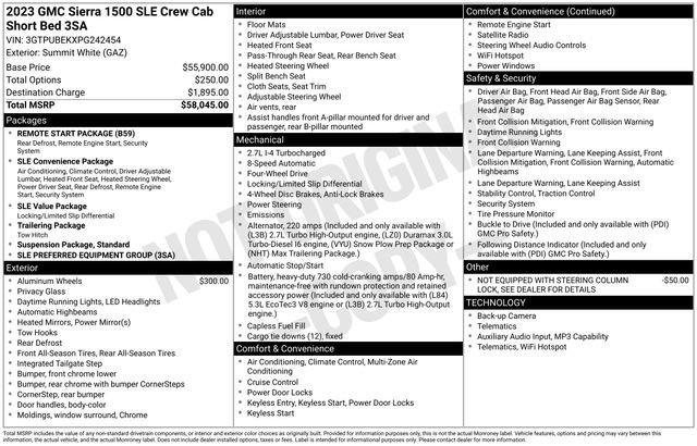 Used 2023 Summit White GMC SLE image 35