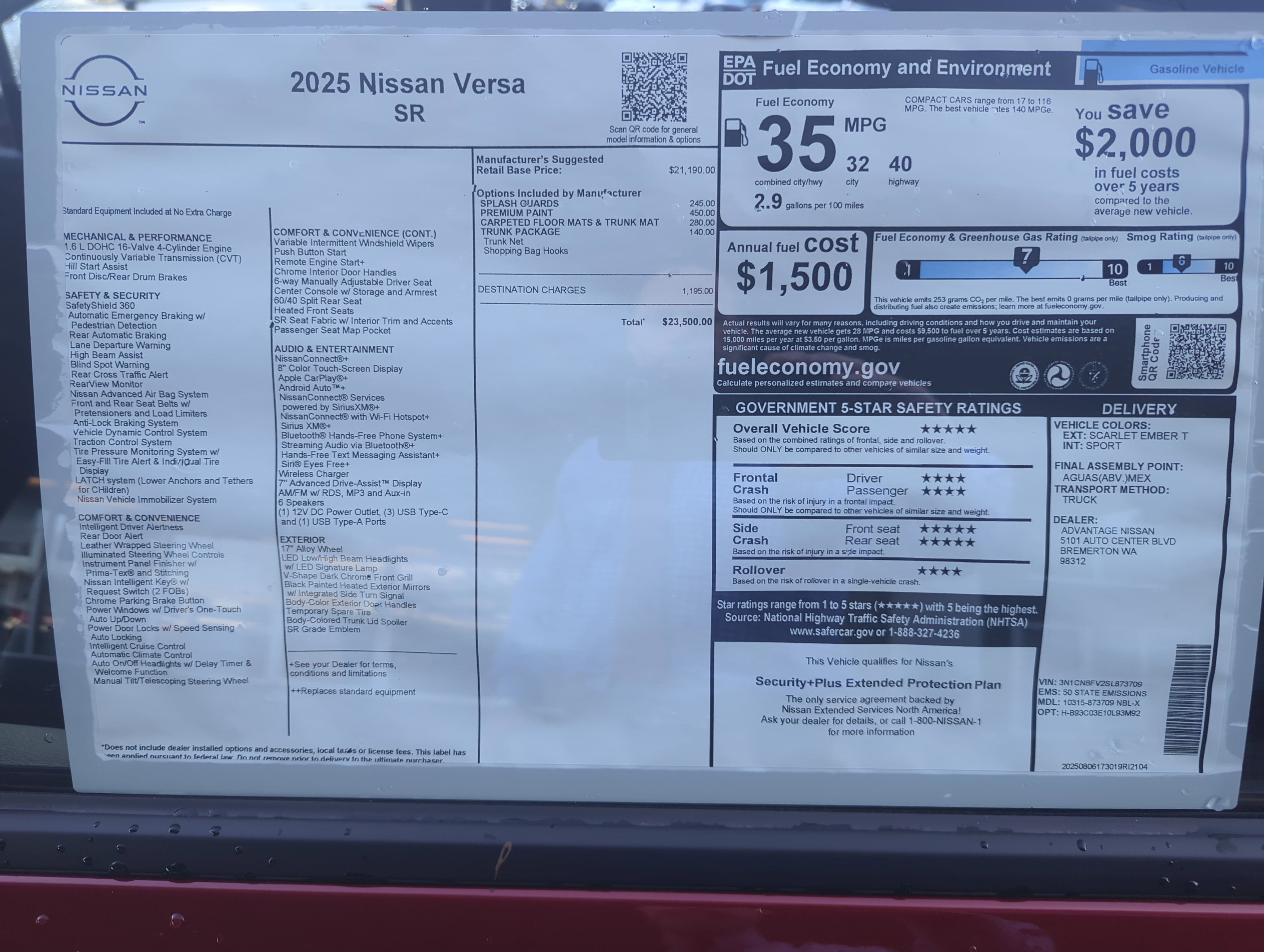 2025 Nissan Versa Sedan SR - Photo 30