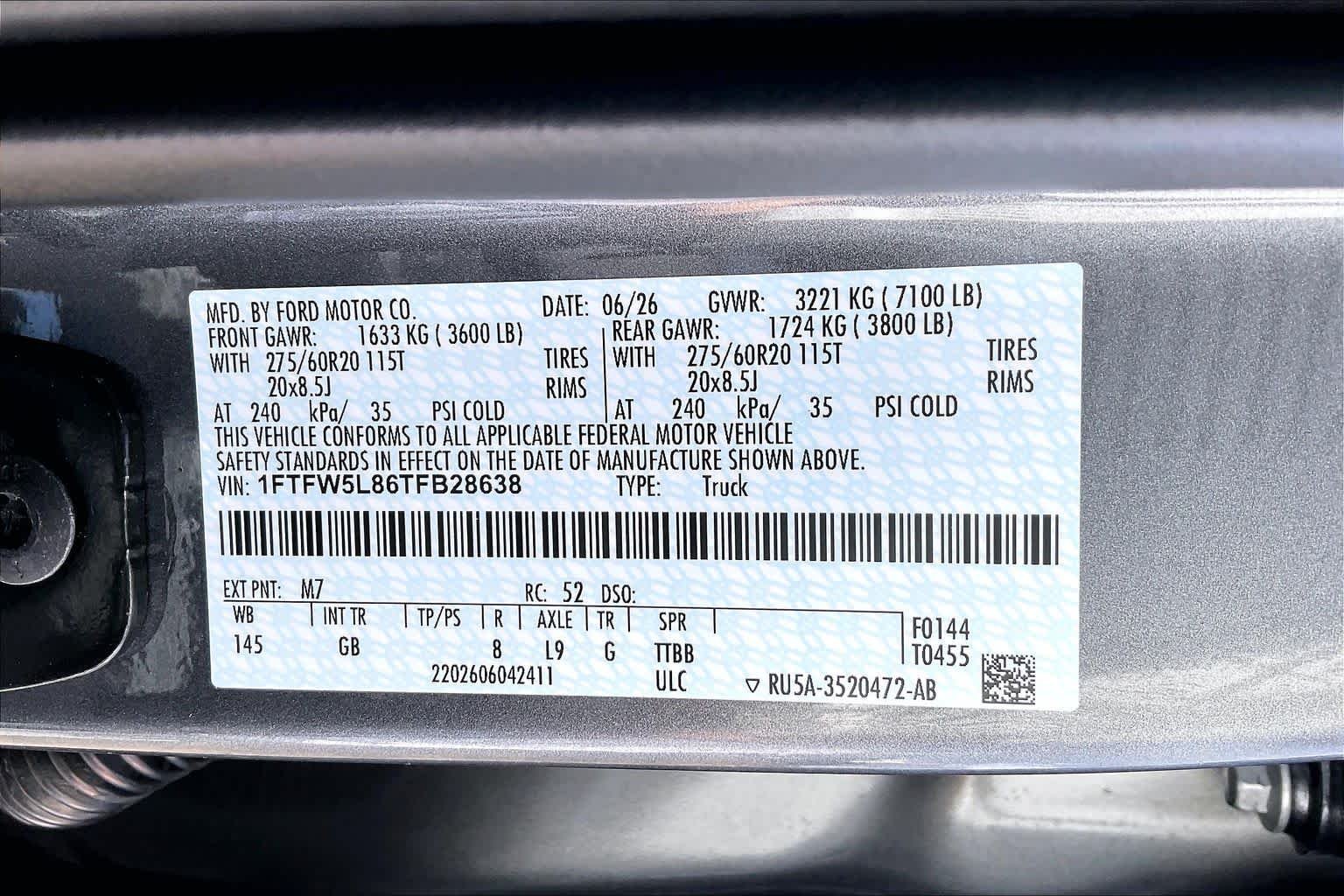 New 2026 Carbonized Gray Metallic Ford Lariat® image 20