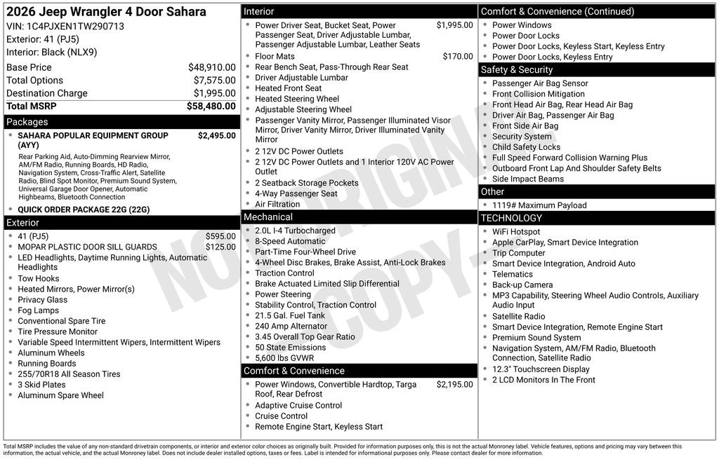 New 2026 41 Exterior Paint Jeep Sahara image 29