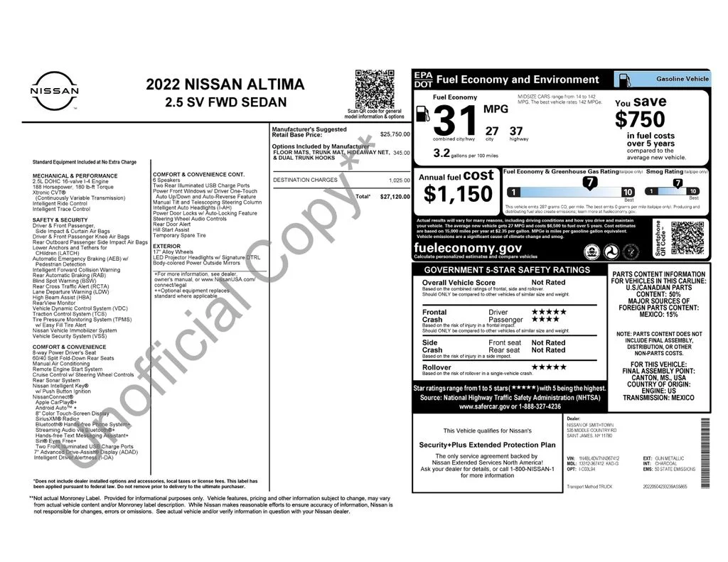 Used 2022 Gray Nissan 2.5 SV image 17