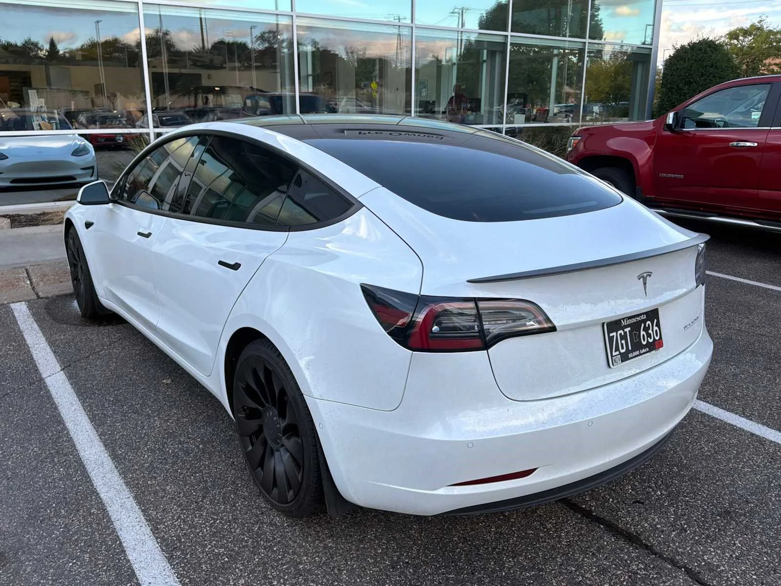 Used 2022 Pearl White Multi-Coat Tesla Performance image 4