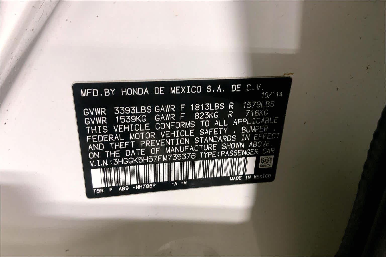 Used 2015 White Orchid Pearl Honda LX image 36