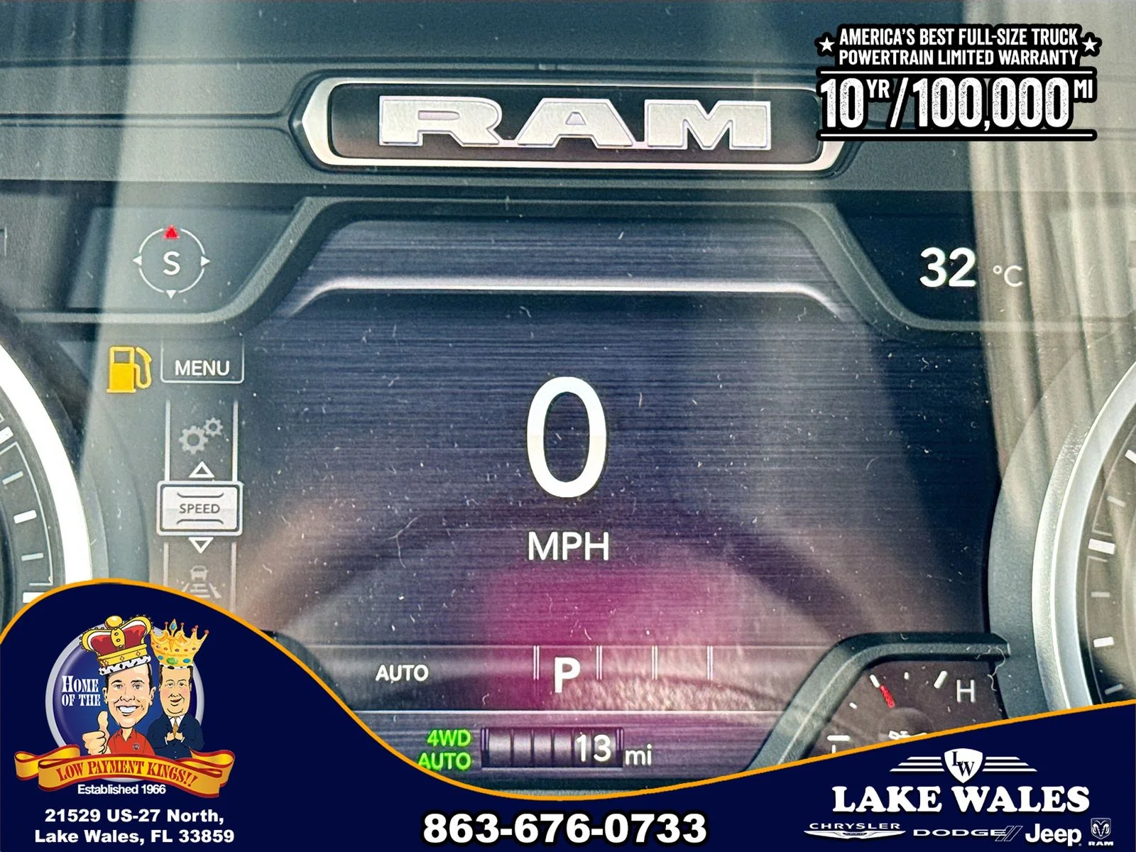 New 2026 Diamond Black Crystal Pearl-Coat Exterior Paint RAM BIG HORN image 11