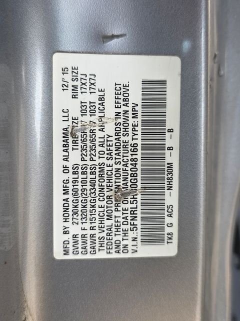 Used 2016 Lunar Silver Metallic Honda SE image 3