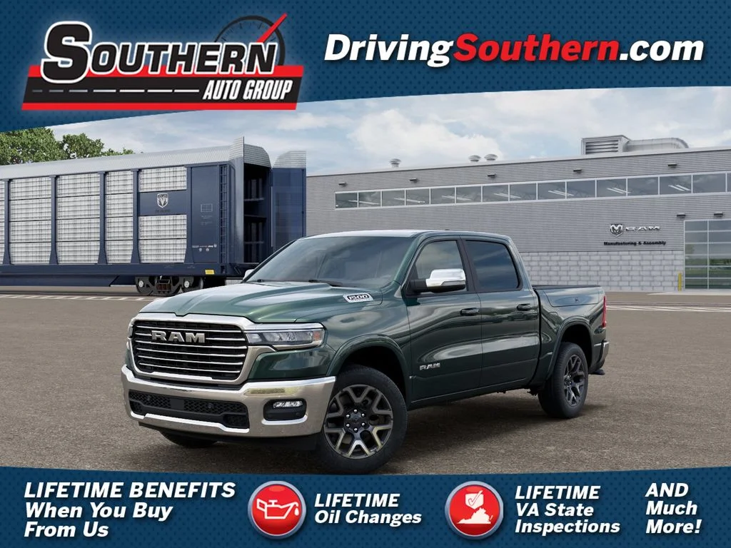 New 2026 Serrano-Green Metallic Exterior Paint RAM Laramie image 1