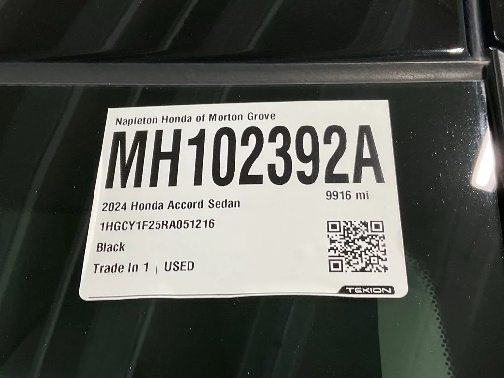 Certified Used 2024 Crystal Black Pearl Honda 1.5T LX image 35