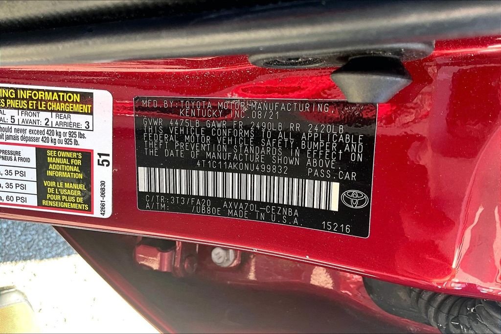Used 2022 Red Toyota LE image 4