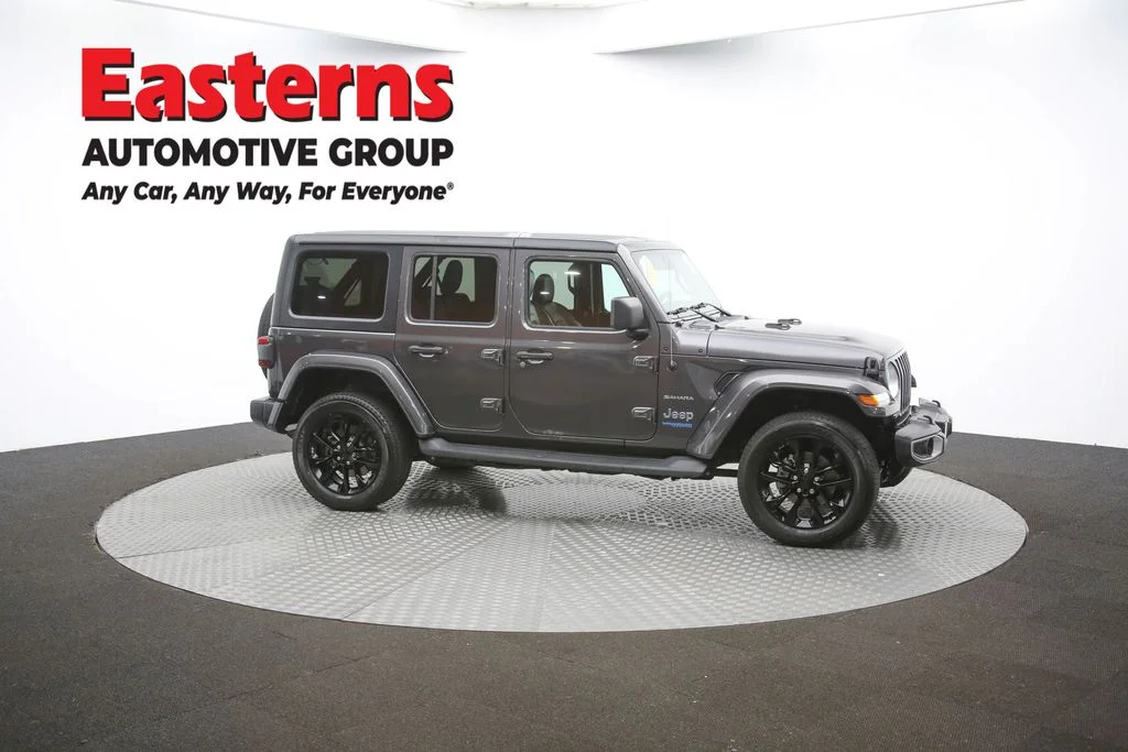 Used 2021 Gray Jeep Unlimited Sahara 4xe image 47