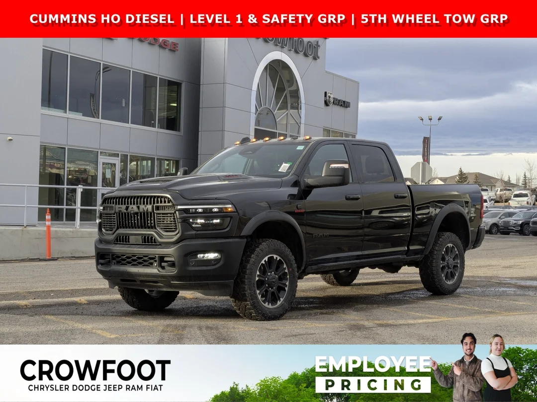 New 2026 Black RAM Rebel - - 4x4 - Cummins HO Diesel - Level 1 & Safety Grp - 5th Wheel Tow Grp & More! image 1