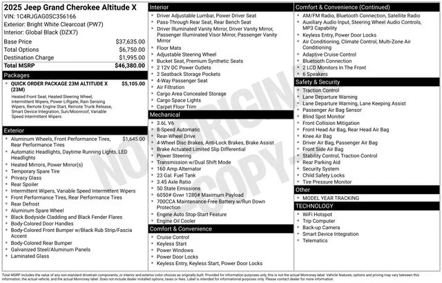Used 2025 White Jeep Altitude X image 2