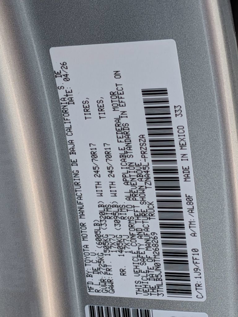 New 2026 Celestial Silver Metallic Toyota SR5 image 33