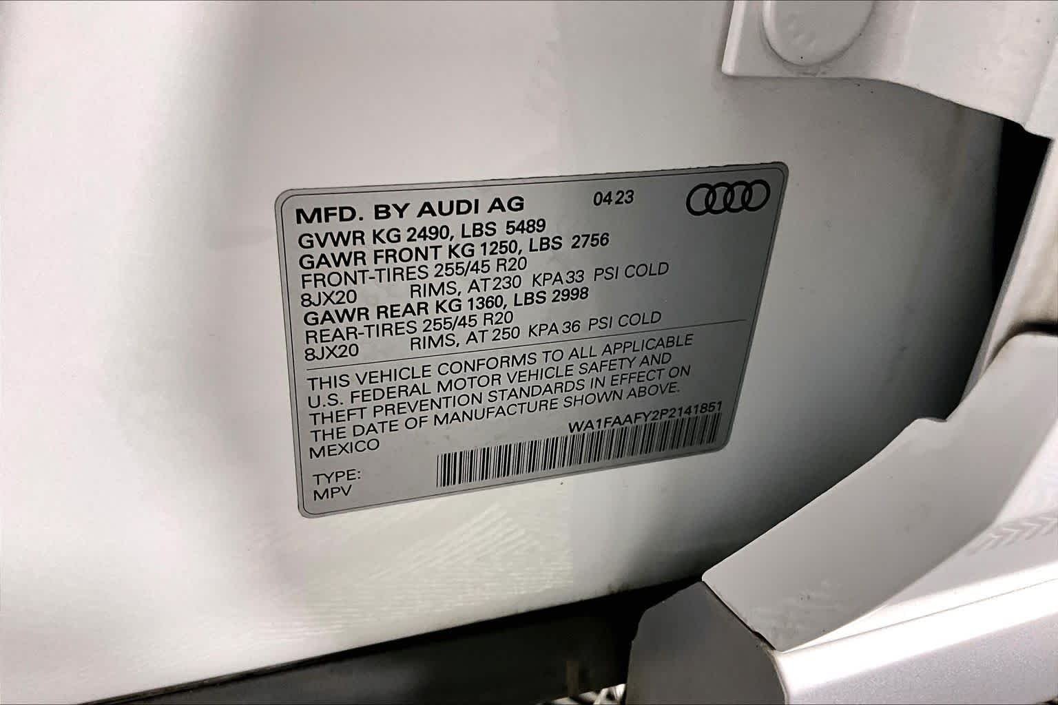 Used 2023 Glacier White Metallic Audi S line Prestige image 33