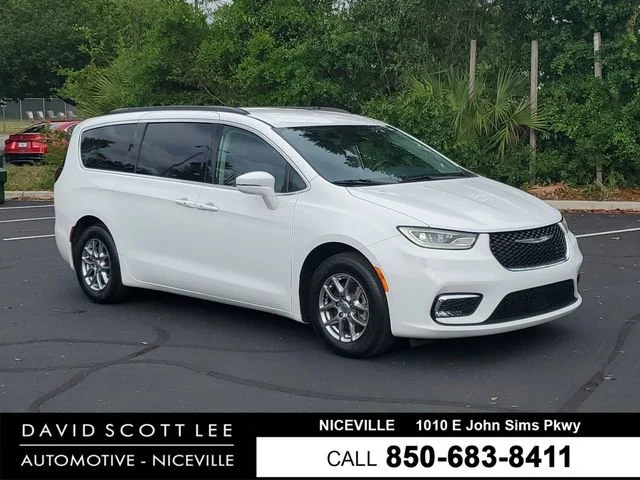 Used 2021 Bright White Cl Chrysler Touring image 1