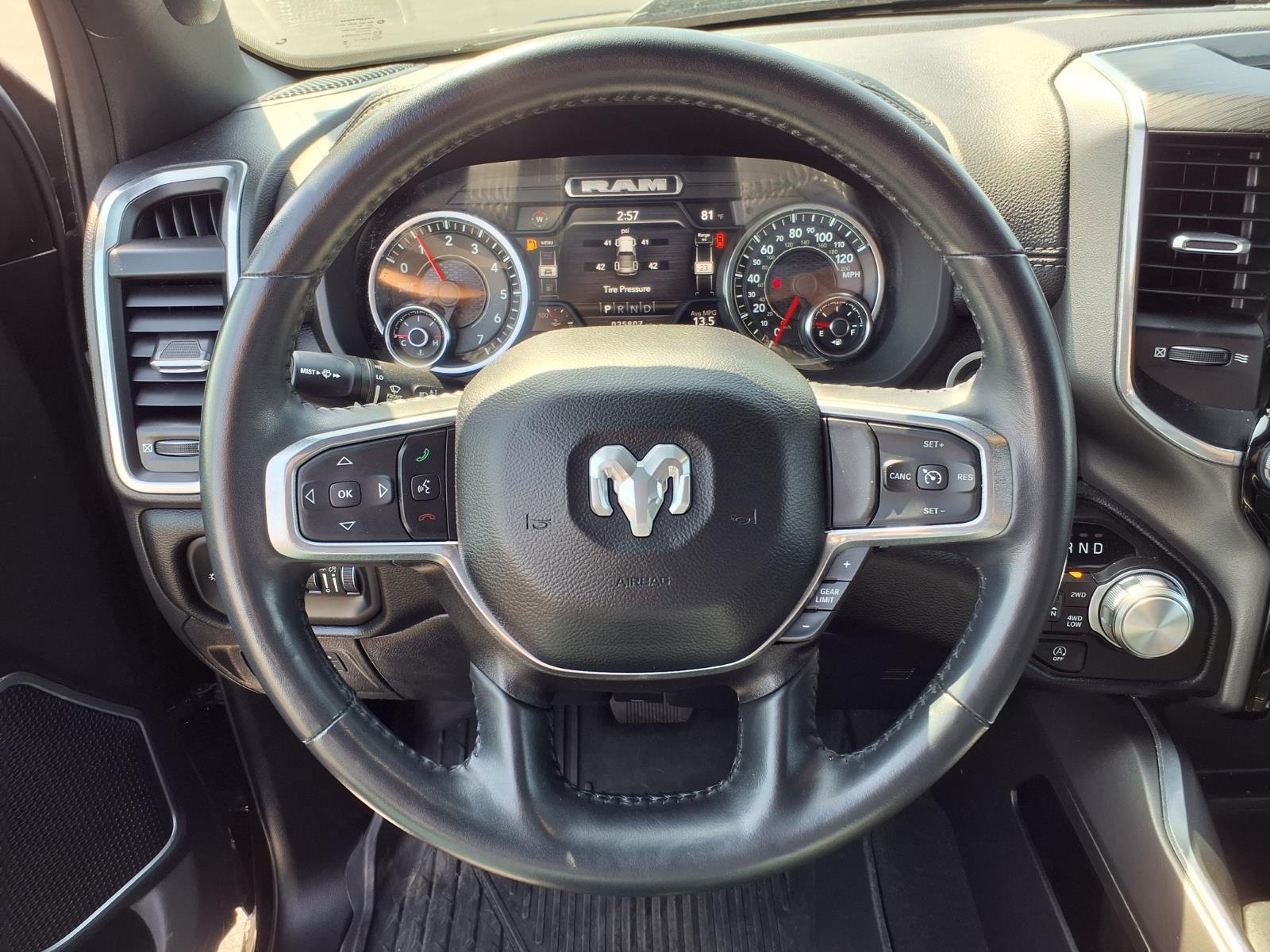 Used 2023 Diamond Black Crystal Pearl Coat RAM Laramie image 5