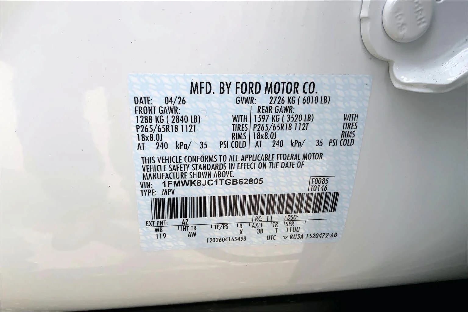 New 2026 Star White Metallic Tri-Coat Ford Tremor® image 12