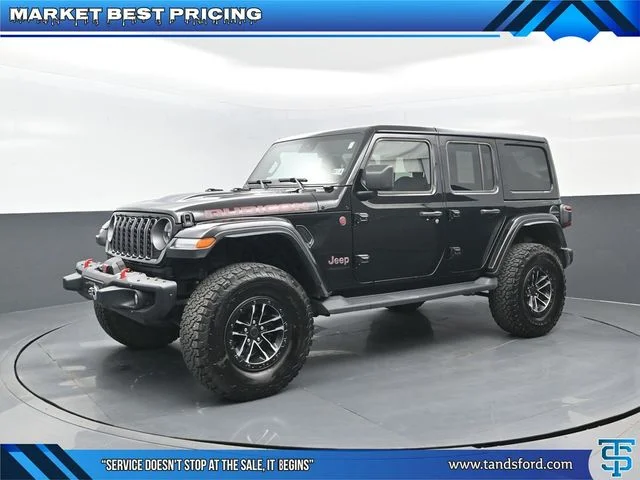 Certified Used 2025 Black Clearcoat Jeep Rubicon X image 1