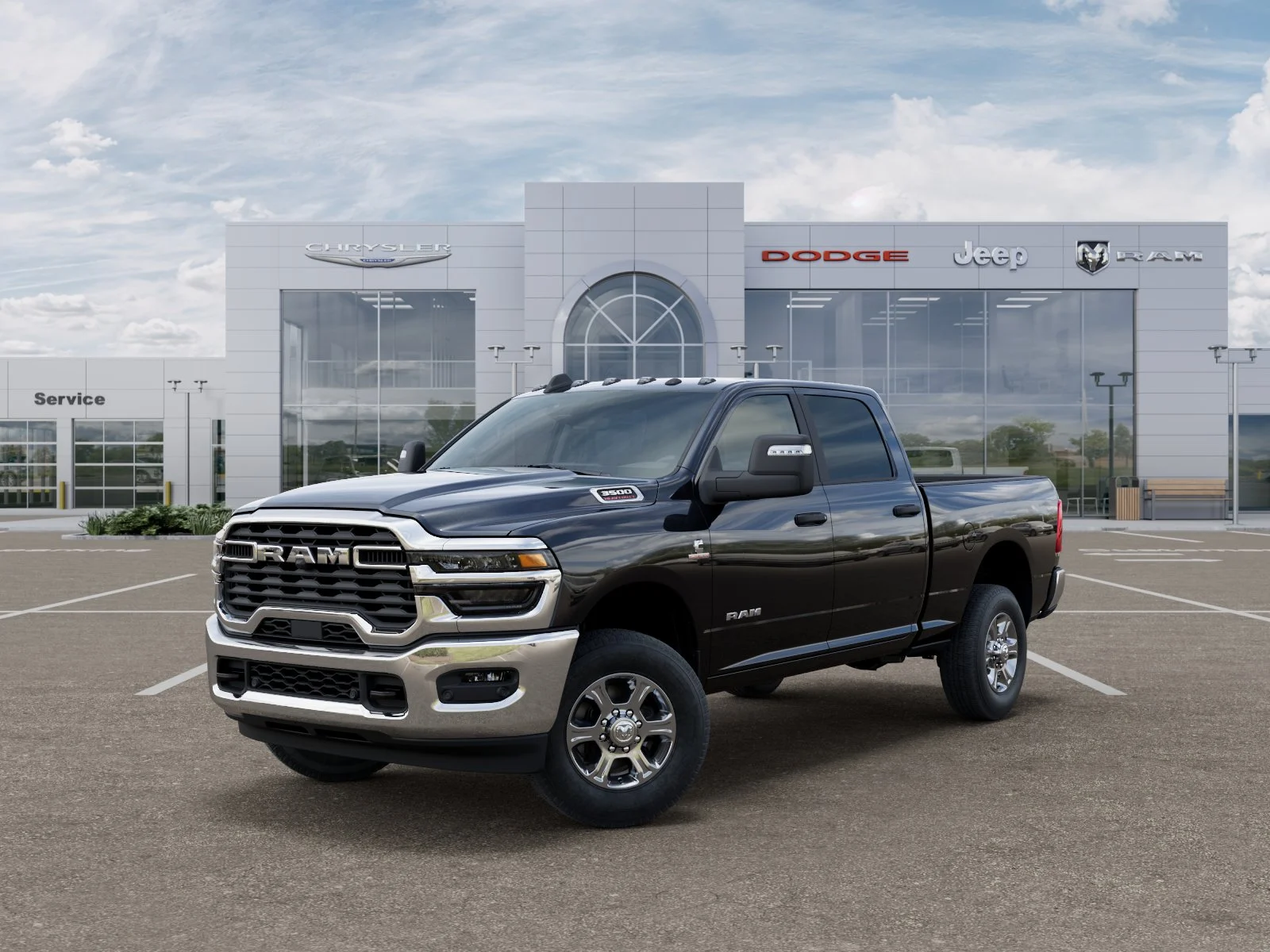 New 2026 Diamond Black Crystal Pearl-Coat Exterior Paint RAM Big Horn image 28