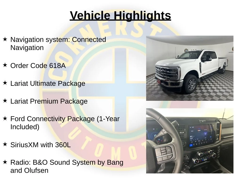New 2026 Star White Metallic Tri-Coat Ford F-350® Lariat® image 2