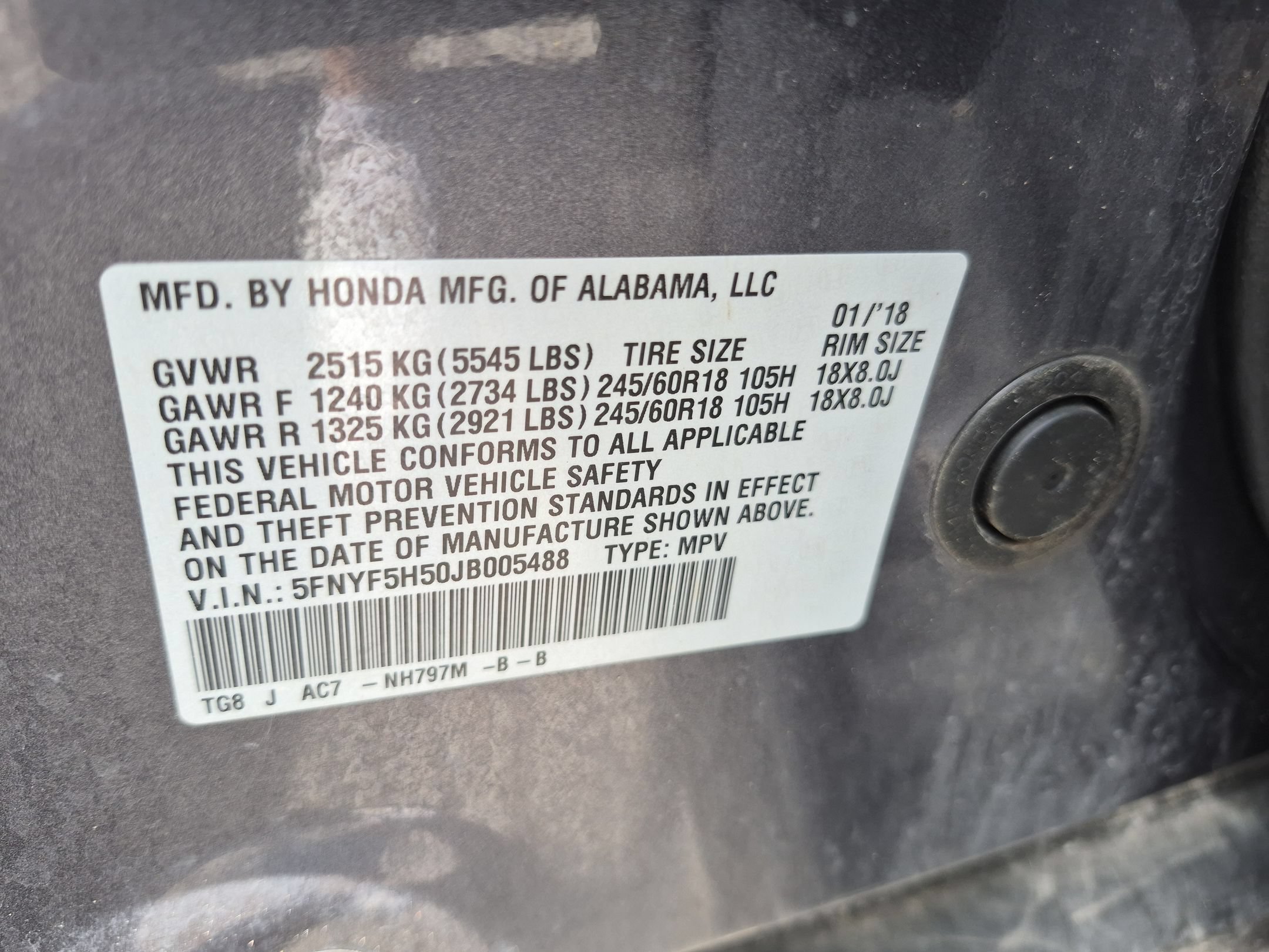 Used 2018 Black Honda EX-L image 34