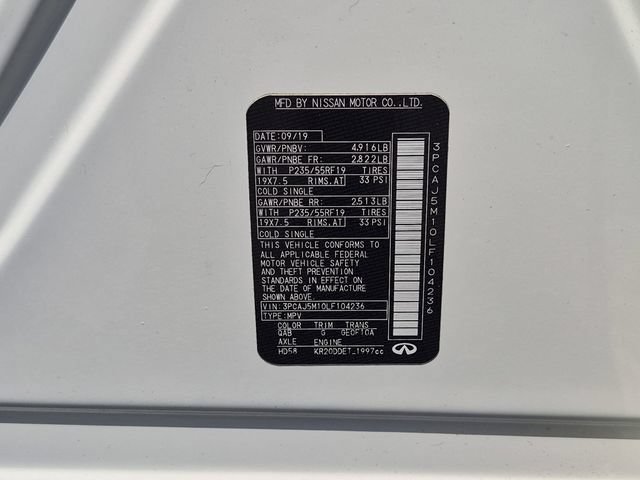 Certified Used 2020 Majestic White INFINITI LUXE image 35