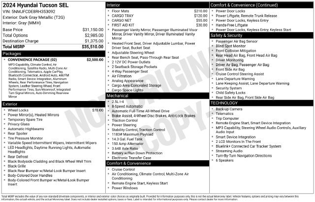 Certified Used 2024 Gray Hyundai SEL image 37