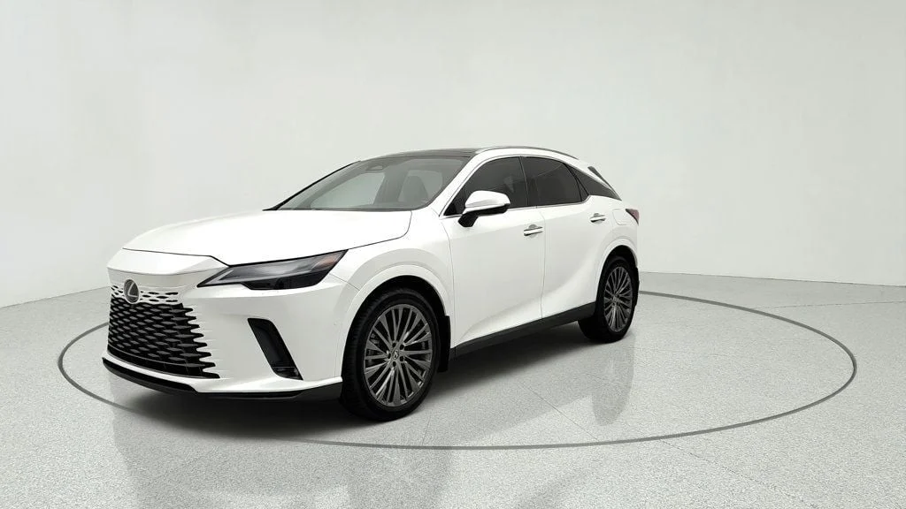 Used 2023 Eminent White Pearl Lexus RX 350h Luxury AWD w/ Mark Levinson Audio & LED Headlamps image 1