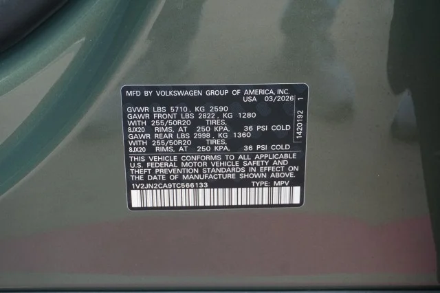 New 2026 Avocado Green Pearl Volkswagen 2.0T SE w/Technology image 37