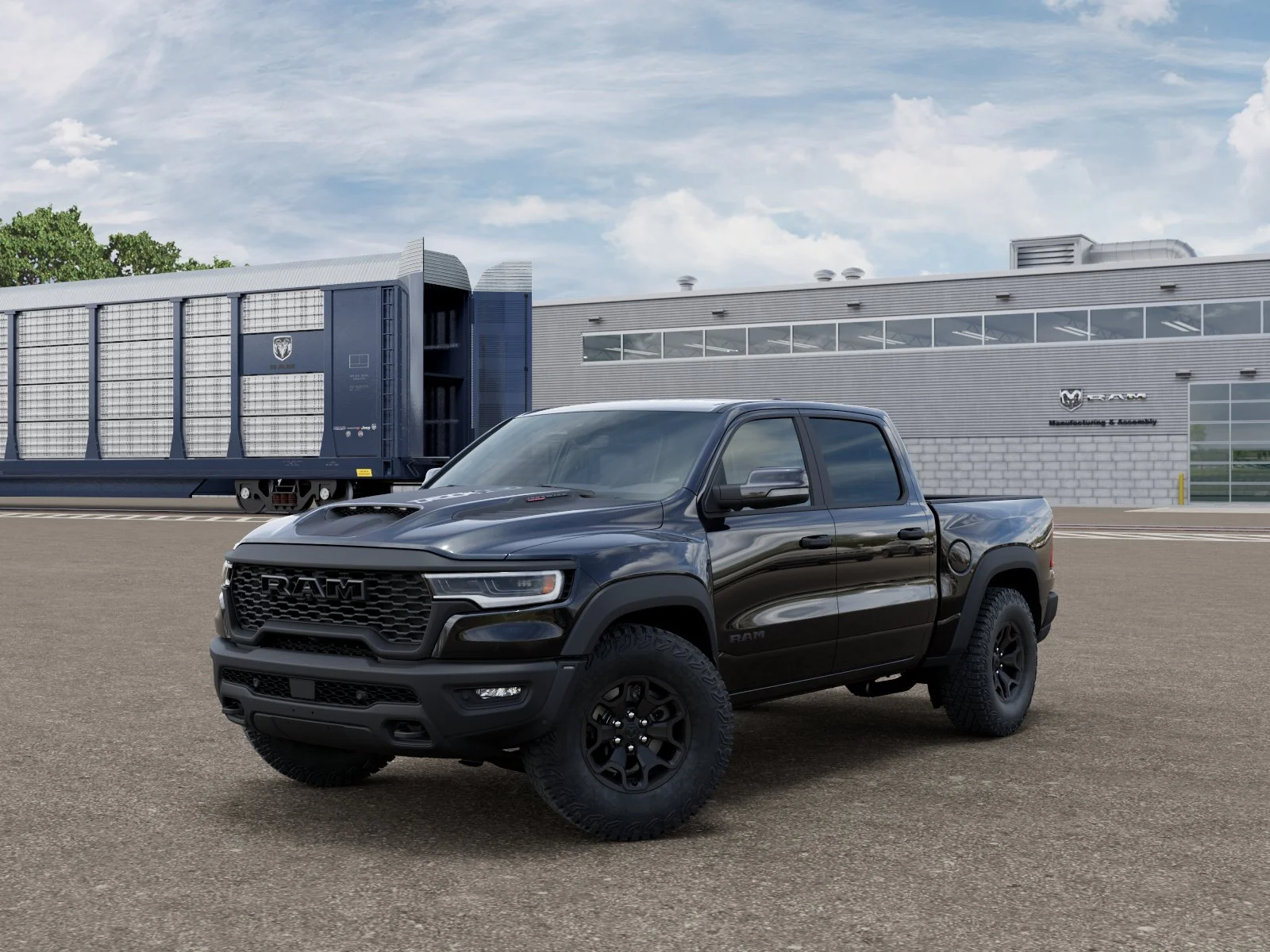 New 2026 Diamond Black Crystal Pearl-Coat Exterior Paint RAM RHO image 1