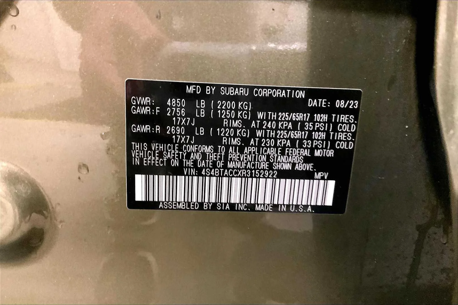 Certified Used 2024 Autumn Green Metallic Subaru Premium image 33