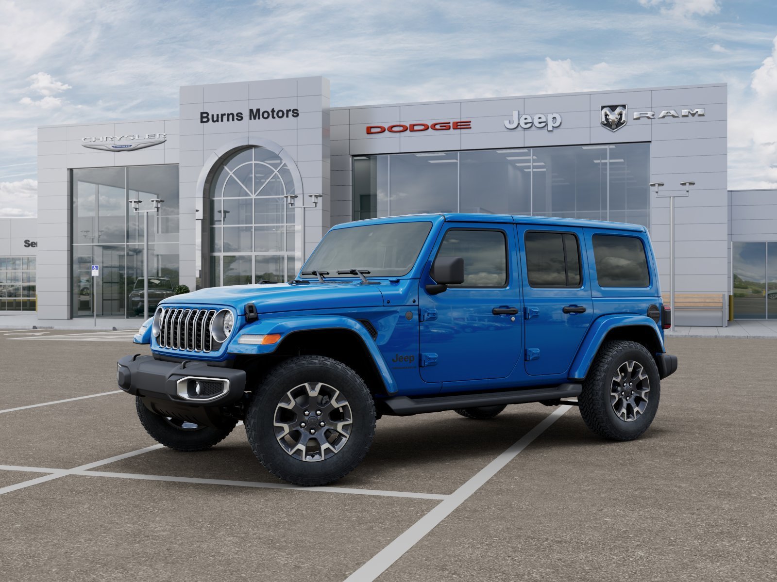 New 2026 Hydro Blue Pearl-Coat Exterior Paint Jeep Sahara 4-Door image 2