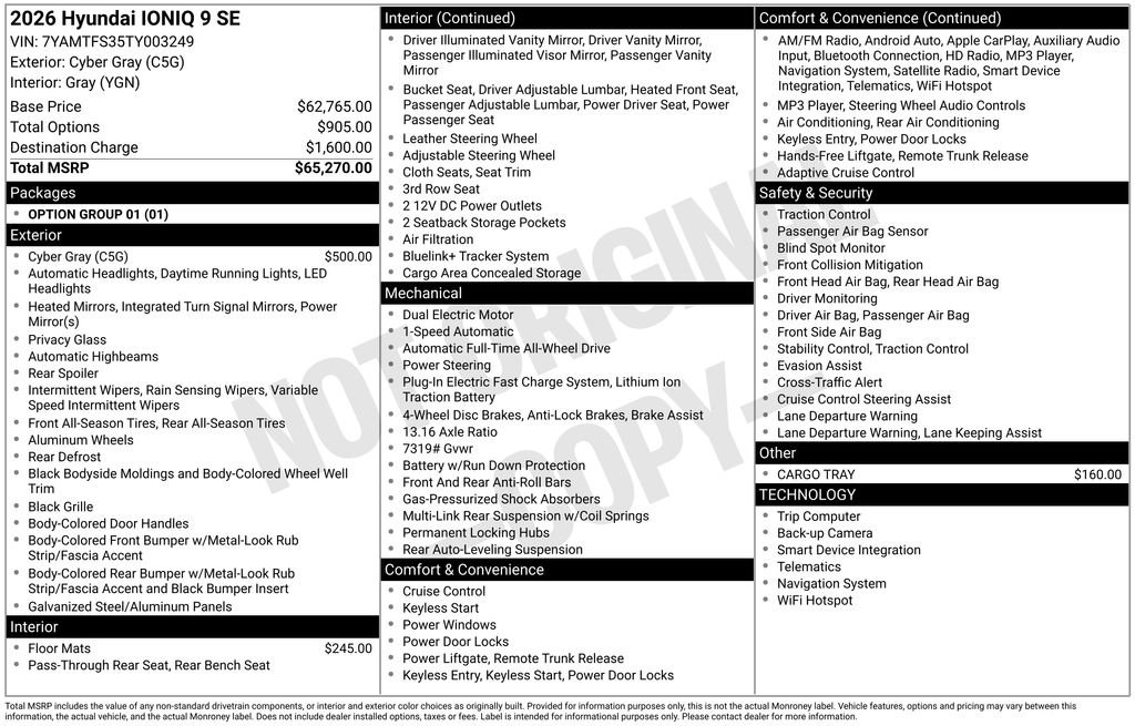 2026 Hyundai IONIQ 9 SE - Photo 23