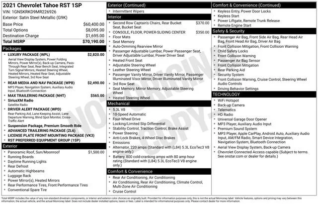 Certified Used 2021 SATIN STEEL METALLIC Chevrolet RST image 43