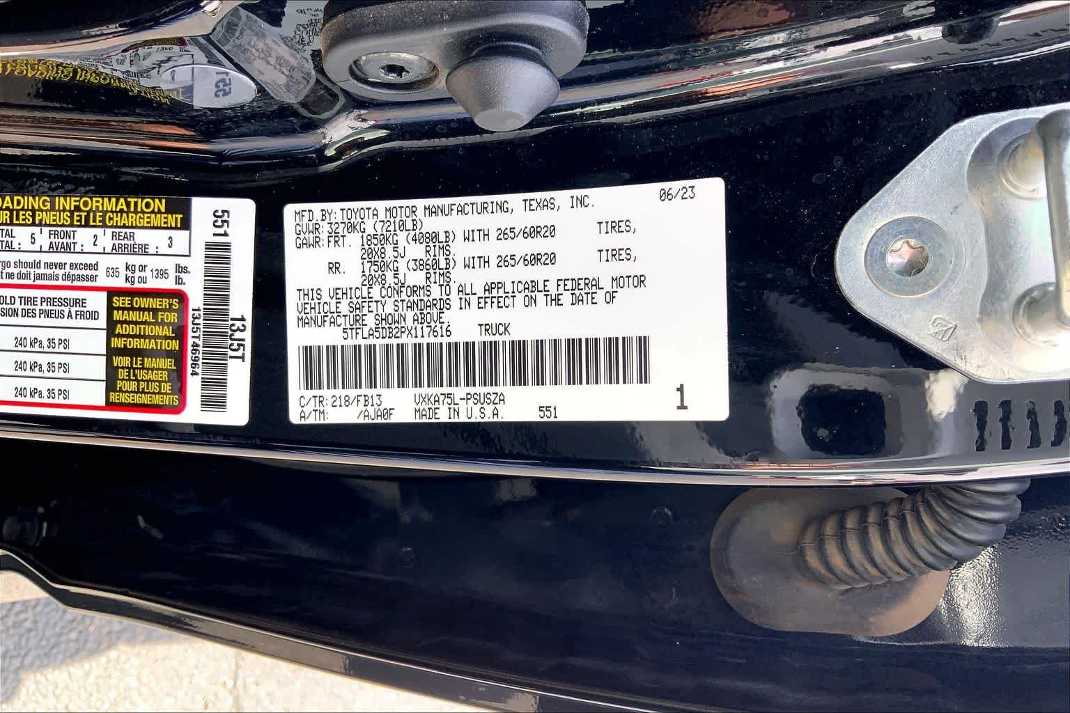 Used 2023 Midnight Black Metallic Toyota SR5 image 36