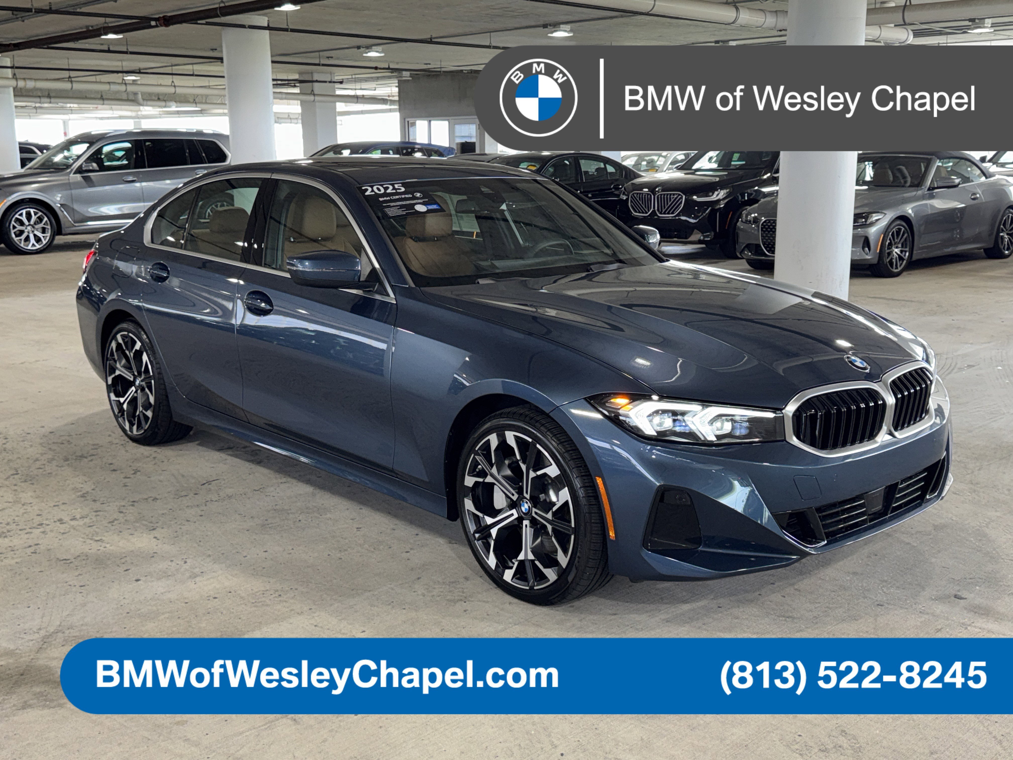Used 2025 Arctic Race Blue Metallic BMW 330i image 1