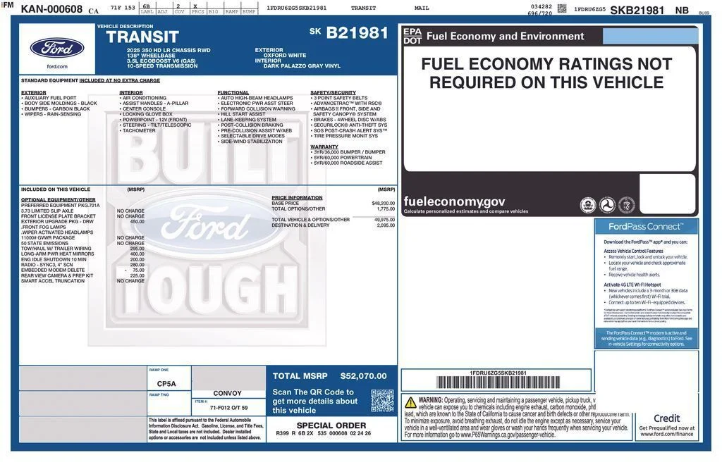 2025 Ford Transit Chassis Cab Base