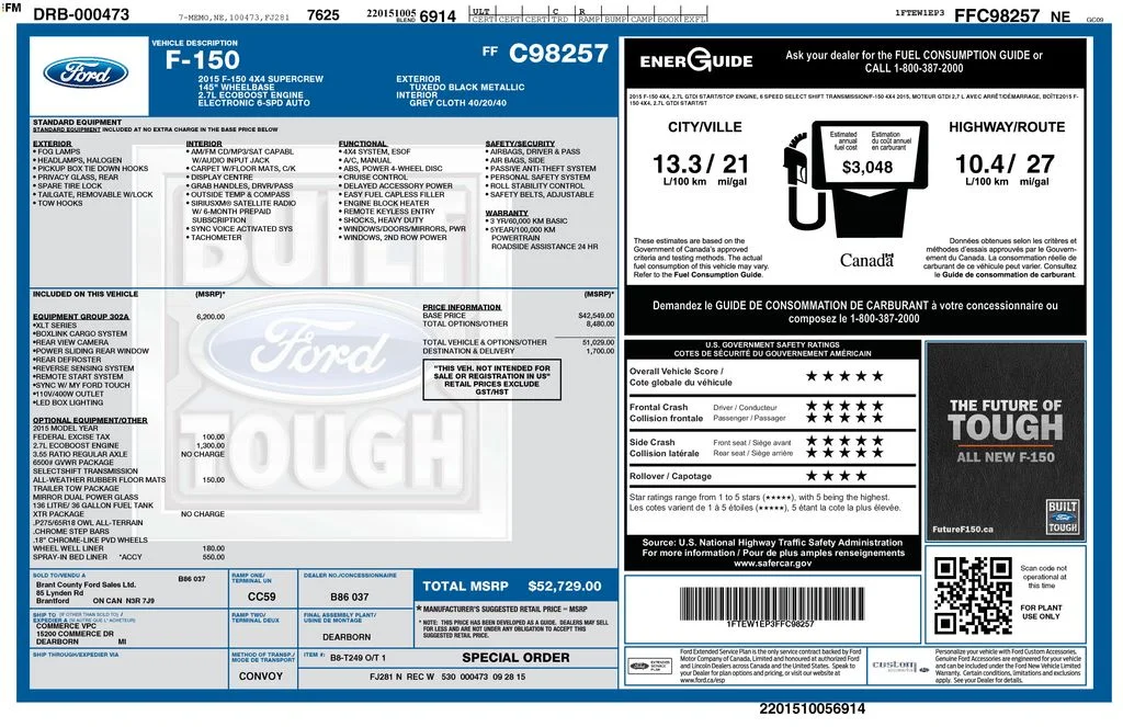 Used 2015 Tuxedo Black Metallic Ford XLT image 35