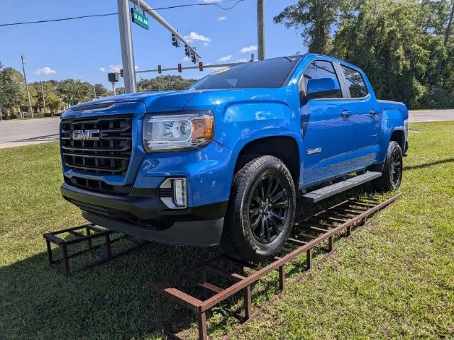 Used 2021 DYNAMIC BLUE METALLIC GMC 2WD Elevation image 7