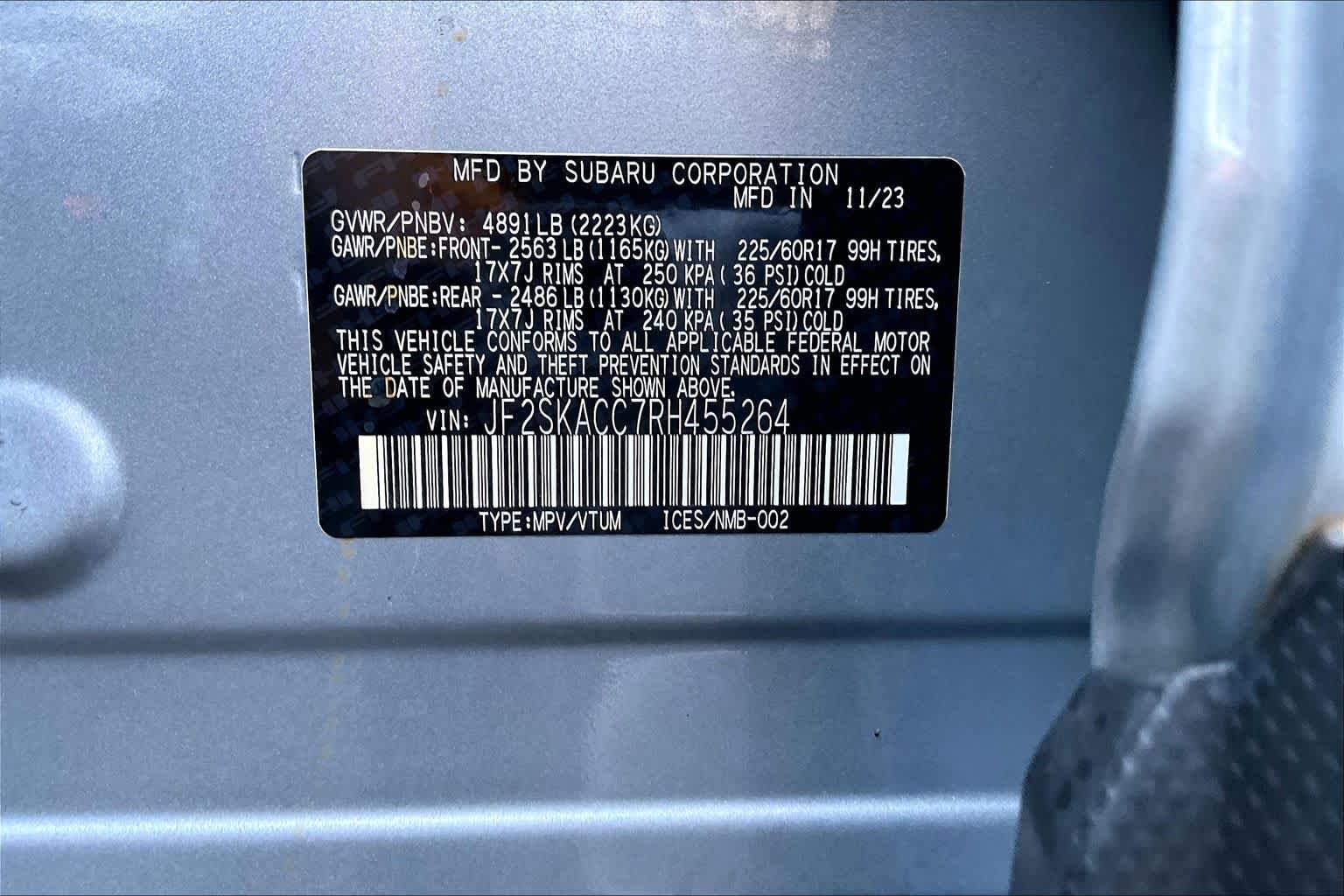 Used 2024 Ice Silver Metallic Subaru Premium image 36